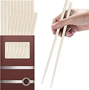 10 Pairs Fiberglass Chopsticks-Reusable Chopsticks Dishwasher Safe, 9.63 inch/24.5cm Non-Slip Family/ Hotel/ Restaurant Japanese Chop Sticks, Chinese/Japanese Chop Sticks, White