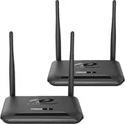 Wireless HDMI Transmitter and Receiver, 1080P HD Wireless HDMI Extender Kit, 657FT/200M Max, IR Remote Extend, HDMI Loop-Out Transmitter, for Cable Box Camera Projector Laptop