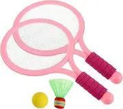 Abaodam 1 Set Boys and Girls Badminton Rackets Set Mini Badminton Rackets Toy Shuttlecocks for Backyard Fun Family Games