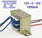 Transformer Center Tap 110/220VAC to 24V AC 12V-0-12V AC, 1000mA (1A), TMC USA