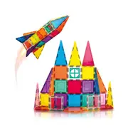 36pc Picasso Tiles Rocket Ship Magnetic Kids Building Block Toy Set 3y+