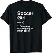 [X.Style] Soccer Girl Definition Shirt Funny Sports ds849 T-Shirt Black