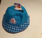 Infant Toddler Girls Disney Frozen Blue 100% Cotton sun swim hat OSFM