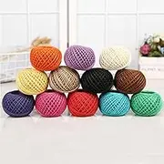 Reelau [12 Rolls] 2mm Colorful Jute Twine, 3 Strands Natural Jute String Twine 25M/ Roll Rope Twine String for Artworks, DIY Crafts, Picture Display, Festive Twine for Gift Wrapping (82 Feet/Color)