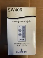 Emerson SW406 Ceiling Fan 4-Speed Wall Control White Almond Ivory Switch NEW