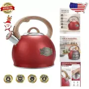 Food-Grade 2.7 Quart Kettle with Ergonomic Silicone Handle & Loud Whistle