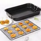 Roasting Pan with Rack Carbon Steel Oven Baking Tray for Meat Baking Veggies