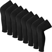 [Tatuo] Sports Compression UV Long Leg Sleeves for Running Basketball Football Cycling and Other Sports for Men, Women, Youth