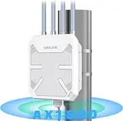WAVLINK Wi-Fi 6 Outdoor Mesh Router/AP/Repeater, AX1800 Dual Band 2.4G+5G Long Range Outdoor WiFi Mesh Extender with PoE/4x8dBi High-gain Antennas/IP67 Weatherproof Enclosure/Signal Booster Amplifier