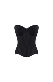 Milla Smart heart-shaped low-waist black fitted corset at Nordstrom, Size X-Small