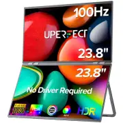 23.8" IPS Dual Stacked Portable Monitor 1920x1080 100Hz FHD Laptop Screen
