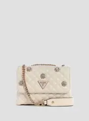 GUESS Women's White Everlee Mini Crossbody Bag