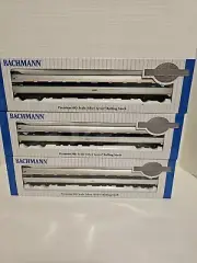 3 HO Bachmann Amfleet 1 Coaches Phase VI 13125, 13126, 13127 LIGHTED INTERIORS