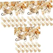 [TEHAUX] 3sets Gold Flat Back Clip Earrings for Women Non Pierced Ear Jewelry Comfortable Lightweight Sleepers Earrings 100pcs*3