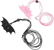 BESPORTBLE Outdoor Reptile Leash Kit 2 Lizard Harnesses Traction Rope Made of Suede Stainless Steel for Longevity