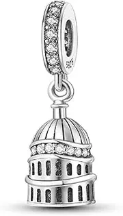 [The Charmery] St Paul's Cathedral London Charm 925 Sterling Silver Compatible with Pandora Charms,and Many Other UK Charm Bracelets., Metal