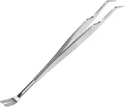 KOMUNJ 2 in 1 Tick Tweezers and Tick Hooks, with Case, Tick Hook for Human, Dog, Cat, Reliable Tick Removal, Tick Remover for Ticks of
