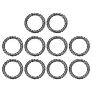 10Pcs Spring O Rings 1" Round Trigger Snap Hook Circle Gunmetal Key Ring Clip