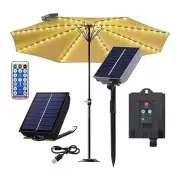 Solar Umbrella Lights with Remote Control, Solar Powered Patio LED Umbrella3986