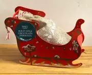 M&S Milk Chocolate Solid Presents, 65g, Christmas Novelty Sleigh Christmas