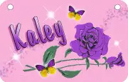 Roses Bicycle License Plate Personalize Text Colors 2.75" x 4.5" Girl Ladies