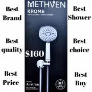 Methven Krome Shower Detachable handset,new luxury full Body Coverage rain Maker
