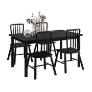 Bijan Dining Table and Leigh Oak Dining Chair Set
