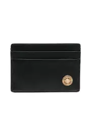 Versace Engraved-Logo Plaque Cardholder