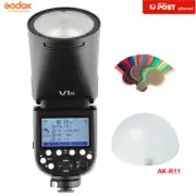 Godox V1-N V1N 2.4G TTL Round Head Flash Speedlite For Nikon + AK-R11 Diffuser