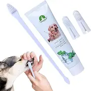 Dog Tooth Brushing Kit,Gently Healthy Pet Toothpaste Double-headed Dog Toothbrush - Pet Tooth Care Product, Safe Tooth Care Accessory For Home Users, Business Users
