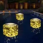 Solar Floating Pool Lights Glow in The Dark Warm White Solar Pool Lights That