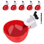 6 Pack Automatic Chicken Waterer Cups Poultry Feeder Cups for Chicken Duck Goose