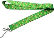 Kermit The Frog Green Happy Faces Lanyard Keychain ID Holder