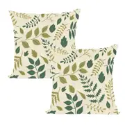 Leaf Linen Throw Pillow Cover - 2 Packs