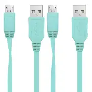 2x 1m Micro USB Data&Sync Charger Cable Cord Magnetic For Samsung htc LG Telstra