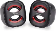 Mini USB Speaker for Notebook and PC Black/Red