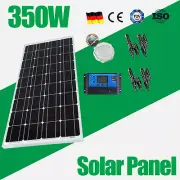 350W Fixed Solar Panel Kit Mono Caravan Home Off Gird Battery Charging Regulator