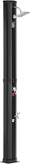 VEVOR Outdoor Solar Heated Shower, 35L Poolside Shower Kit with Shower Head and Foot Shower Tap, Double Buckle Fast Assembly W/Pre-Drilled Holes for Outdoor Backyard Poolside Beach Spa