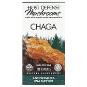Host Defense, Mushrooms, Chaga, 120 Capsules (0.5 g per Capsule)
