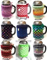 Knitted Cafetiere Coffee Cosy / Cover "With Enough Coffee I Can Rule the World"