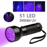 51 LED UV Flashlight Light Lamp Torch Ultraviolet Blacklight Aluminum 395 nM AU