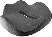 KIDUO Chair Cushion,Coccyx and Lumbar Sciatica Cushion,Memory Foam Cushion for Improve Posture and Reduce Back Pain,Car and Office Chair Cushion(Black)