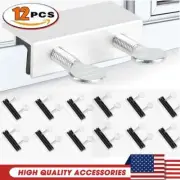 12Pcs Sliding Window Locks Child Proof Security Lock Stoppers Window Track Locks