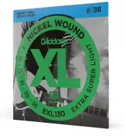 10 Sets D'Addario EXL130 Extra Super Light Electric Guitar Strings 8-38 pack