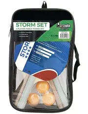 [Formula Sports] Table Tennis or Ping Pong Storm 4 Player Set Game with Bats/Balls/Case