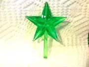 GREEN Large Classic Star Ceramic Christmas Tree Topper