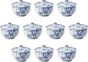 Set of 10 Grapes with Lid, 3.5 x 3.0 inches (9 x 7.5 cm) | Sencha with Lid, Arita Ware, Setomonohonpo