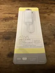 ATIVA USB-C TO VGA DISPLAY ADAPTER Cable 4521-616 - New in box