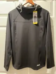 FILA Women’s Funnel Neck Pullover Stretch Active Training Hoodie Black Small