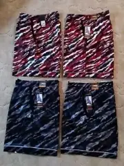 Look! NWT Lot (4) Mens 3XL AND 1 Basketball Shorts 8" Inseam Red & Black NEW!